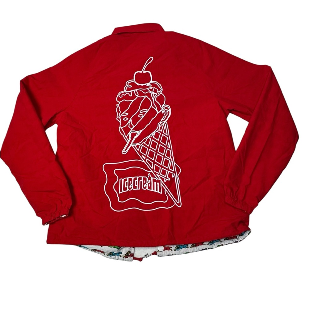 Icecream‎ BBC Red Coach Jacket Medium Cat Print Lining - Picture 3 of 11
